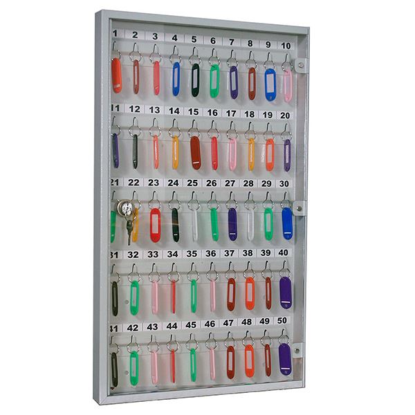 Шкаф для ключей КЛ-50с на 50 ключей (стекло)