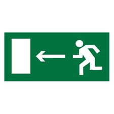 Знак E04 Направление к эвакуационному выходу налево (пленка)