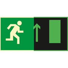 Знак E11 Направление к эвакуационному выходу прямо (Фотолюминесцентный Пленка)