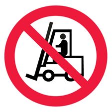Знак P07 Запрещается движение средств напольного транспорта (пленка)