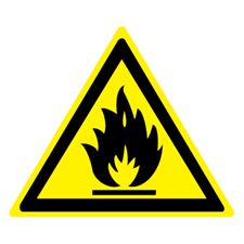 Знак W01. Пожароопасно. Легковоспламеняющиеся вещества (пленка)
